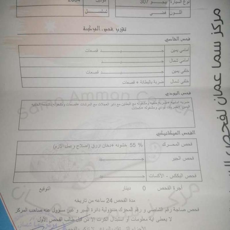 سياره بيجو 307