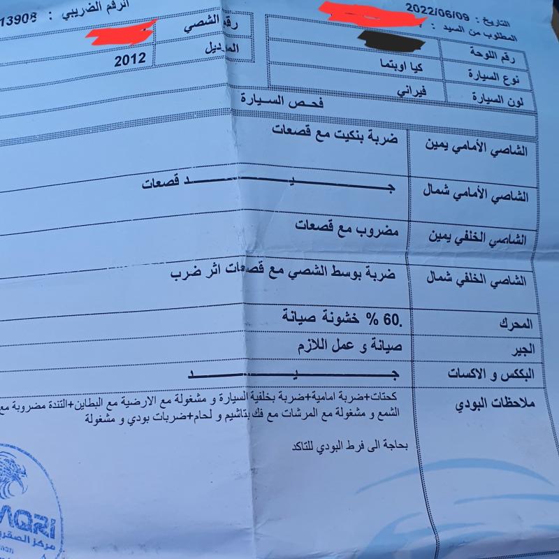 كيا اوبتما ٢٠١٢