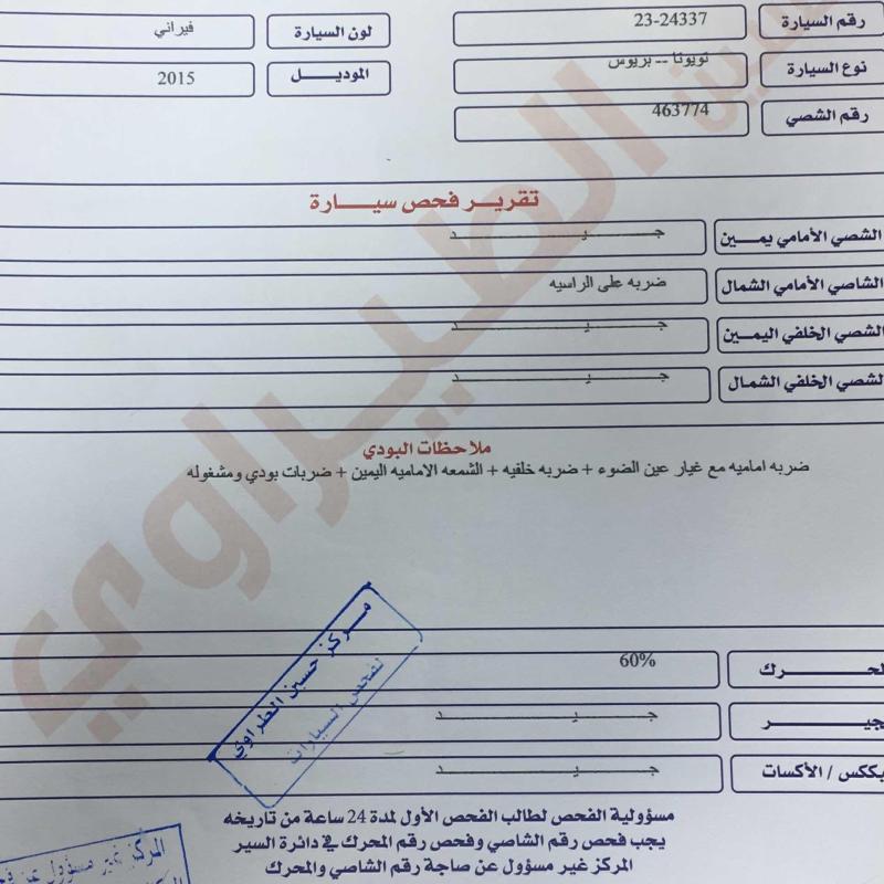 بريوس 2015 بحالة ممتازة 